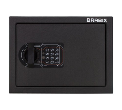 Сейф мебельный BRABIX "SF-230EL", 230х310х250 мм, электронный замок, черный, 291147, S103BR211614 Сейф мебельный BRABIX "SF-230EL", 230х310х250 мм, электронный замок, черный, 291147, S103BR211614