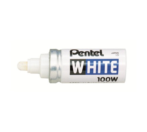 Маркер-краска лаковый PENTEL (Япония) WHITE, 6,5 мм, БЕЛЫЙ, алюминиевый корпус, длина письма 1200 м, X100W Маркер-краска лаковый PENTEL (Япония) WHITE, 6,5 мм, БЕЛЫЙ, алюминиевый корпус, длина письма 1200 м, X100W
