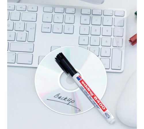 Маркер для CD и DVD EDDING 8400, ЧЕРНЫЙ, толщина письма 0,5-1 мм, E-8400/1 Маркер для CD и DVD EDDING 8400, ЧЕРНЫЙ, толщина письма 0,5-1 мм, E-8400/1