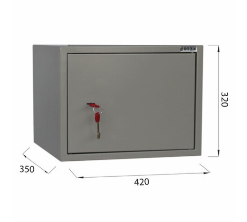 Шкаф металлический для документов BRABIX "KBS-02", 320х420х350 мм, 9,6 кг, сварной, 291151 Шкаф металлический для документов BRABIX "KBS-02", 320х420х350 мм, 9,6 кг, сварной, 291151