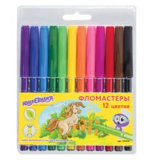Фломастеры ЮНЛАНДИЯ 12 цветов, 