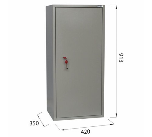 Шкаф металлический для документов BRABIX "KBS-041Т", 913х420х350 мм, 21 кг, трейзер, сварной, 291153