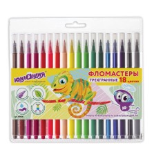 Фломастеры ЮНЛАНДИЯ 18 цветов, 