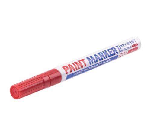 Маркер-краска лаковый (paint marker) 2 мм, КРАСНЫЙ, НИТРО-ОСНОВА, алюминиевый корпус, BRAUBERG PROFESSIONAL PLUS, 151440 Маркер-краска лаковый (paint marker) 2 мм, КРАСНЫЙ, НИТРО-ОСНОВА, алюминиевый корпус, BRAUBERG PROFESSIONAL PLUS, 151440