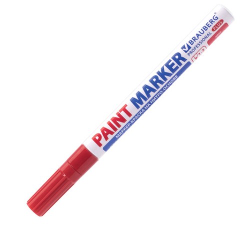 Маркер-краска лаковый (paint marker) 2 мм, КРАСНЫЙ, НИТРО-ОСНОВА, алюминиевый корпус, BRAUBERG PROFESSIONAL PLUS, 151440 Маркер-краска лаковый (paint marker) 2 мм, КРАСНЫЙ, НИТРО-ОСНОВА, алюминиевый корпус, BRAUBERG PROFESSIONAL PLUS, 151440