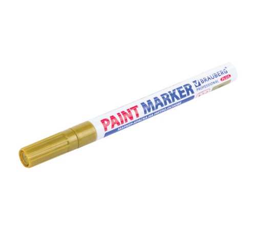 Маркер-краска лаковый (paint marker) 2 мм, ЗОЛОТОЙ, НИТРО-ОСНОВА, алюминиевый корпус, BRAUBERG PROFESSIONAL PLUS, 151443 Маркер-краска лаковый (paint marker) 2 мм, ЗОЛОТОЙ, НИТРО-ОСНОВА, алюминиевый корпус, BRAUBERG PROFESSIONAL PLUS, 151443