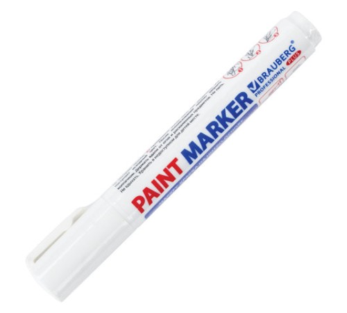 Маркер-краска лаковый (paint marker) 6 мм, БЕЛЫЙ, НИТРО-ОСНОВА, BRAUBERG PROFESSIONAL PLUS EXTRA, 151450 Маркер-краска лаковый (paint marker) 6 мм, БЕЛЫЙ, НИТРО-ОСНОВА, BRAUBERG PROFESSIONAL PLUS EXTRA, 151450