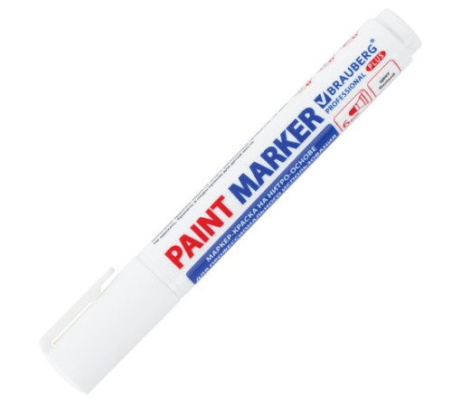 Маркер-краска лаковый (paint marker) 6 мм, БЕЛЫЙ, НИТРО-ОСНОВА, BRAUBERG PROFESSIONAL PLUS EXTRA, 151450 Маркер-краска лаковый (paint marker) 6 мм, БЕЛЫЙ, НИТРО-ОСНОВА, BRAUBERG PROFESSIONAL PLUS EXTRA, 151450
