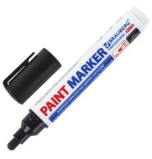 Маркер-краска лаковый (paint marker) 6 мм, ЧЕРНЫЙ, НИТРО-ОСНОВА, BRAUBERG PROFESSIONAL PLUS EXTRA, 151451