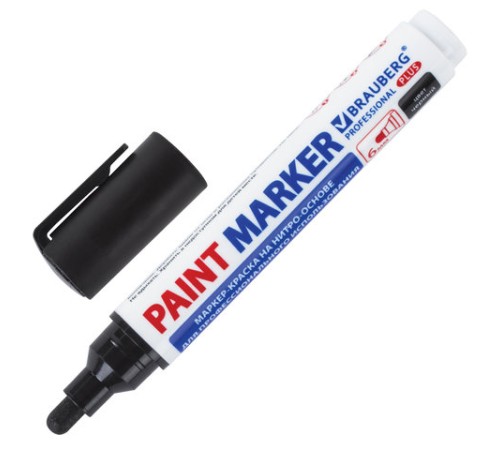 Маркер-краска лаковый (paint marker) 6 мм, ЧЕРНЫЙ, НИТРО-ОСНОВА, BRAUBERG PROFESSIONAL PLUS EXTRA, 151451 Маркер-краска лаковый (paint marker) 6 мм, ЧЕРНЫЙ, НИТРО-ОСНОВА, BRAUBERG PROFESSIONAL PLUS EXTRA, 151451