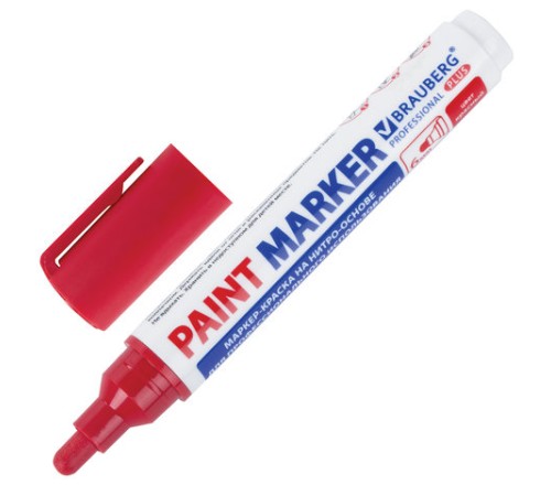 Маркер-краска лаковый (paint marker) 6 мм, КРАСНЫЙ, НИТРО-ОСНОВА, BRAUBERG PROFESSIONAL PLUS EXTRA, 151452 Маркер-краска лаковый (paint marker) 6 мм, КРАСНЫЙ, НИТРО-ОСНОВА, BRAUBERG PROFESSIONAL PLUS EXTRA, 151452