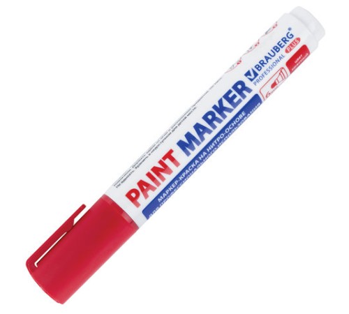 Маркер-краска лаковый (paint marker) 6 мм, КРАСНЫЙ, НИТРО-ОСНОВА, BRAUBERG PROFESSIONAL PLUS EXTRA, 151452 Маркер-краска лаковый (paint marker) 6 мм, КРАСНЫЙ, НИТРО-ОСНОВА, BRAUBERG PROFESSIONAL PLUS EXTRA, 151452