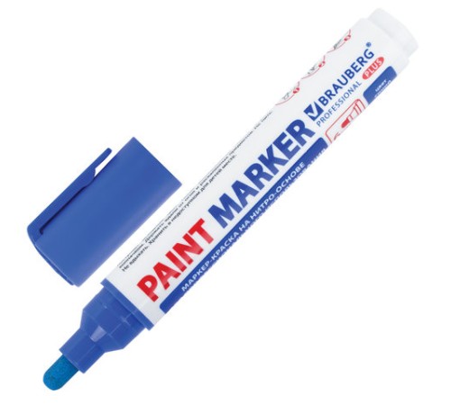Маркер-краска лаковый (paint marker) 6 мм, СИНИЙ, НИТРО-ОСНОВА, BRAUBERG PROFESSIONAL PLUS EXTRA, 151453 Маркер-краска лаковый (paint marker) 6 мм, СИНИЙ, НИТРО-ОСНОВА, BRAUBERG PROFESSIONAL PLUS EXTRA, 151453