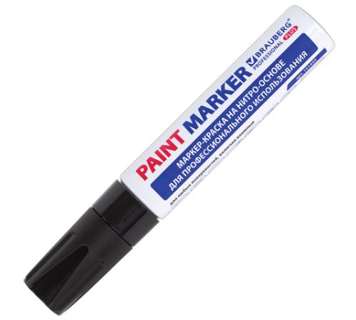 Маркер-краска лаковый (paint marker) 8 мм, ЧЕРНЫЙ, НИТРО-ОСНОВА, алюминиевый корпус, BRAUBERG PROFESSIONAL PLUS JUMBO, 151455 Маркер-краска лаковый (paint marker) 8 мм, ЧЕРНЫЙ, НИТРО-ОСНОВА, алюминиевый корпус, BRAUBERG PROFESSIONAL PLUS JUMBO, 151455