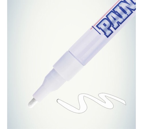 Маркер-краска лаковый (paint marker) MUNHWA "Slim", 2 мм, БЕЛЫЙ, нитро-основа, алюминиевый корпус, SPM-05 Маркер-краска лаковый (paint marker) MUNHWA "Slim", 2 мм, БЕЛЫЙ, нитро-основа, алюминиевый корпус, SPM-05