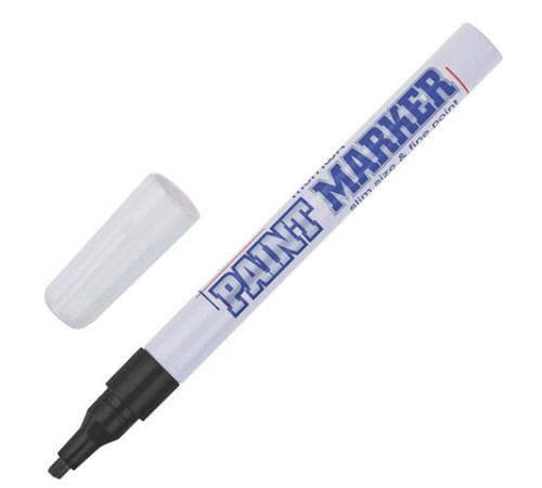 Маркер-краска лаковый (paint marker) MUNHWA "Slim", 2 мм, ЧЕРНЫЙ, нитро-основа, алюминиевый корпус, SPM-01 Маркер-краска лаковый (paint marker) MUNHWA "Slim", 2 мм, ЧЕРНЫЙ, нитро-основа, алюминиевый корпус, SPM-01