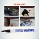Маркер-краска лаковый (paint marker) MUNHWA "Slim", 2 мм, ЧЕРНЫЙ, нитро-основа, алюминиевый корпус, SPM-01