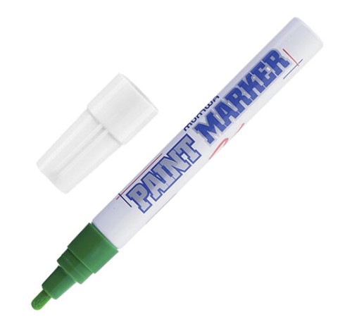 Маркер-краска лаковый (paint marker) MUNHWA, 4 мм, ЗЕЛЕНЫЙ, нитро-основа, алюминиевый корпус, PM-04 Маркер-краска лаковый (paint marker) MUNHWA, 4 мм, ЗЕЛЕНЫЙ, нитро-основа, алюминиевый корпус, PM-04