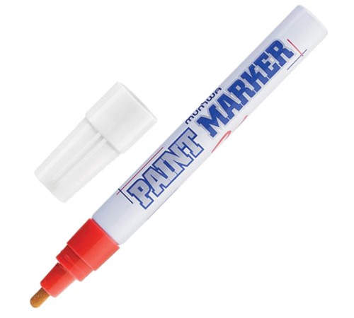 Маркер-краска лаковый (paint marker) MUNHWA, 4 мм, КРАСНЫЙ, нитро-основа, алюминиевый корпус, PM-03 Маркер-краска лаковый (paint marker) MUNHWA, 4 мм, КРАСНЫЙ, нитро-основа, алюминиевый корпус, PM-03