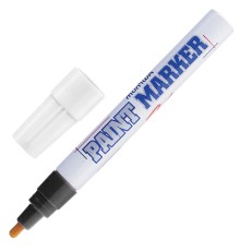 Маркер-краска лаковый (paint marker) MUNHWA, 4 мм, ЧЕРНЫЙ, нитро-основа, алюминиевый корпус, PM-01