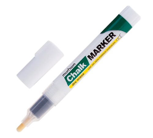 Маркер меловой MUNHWA "Chalk Marker", 3 мм, БЕЛЫЙ, сухостираемый, для гладких поверхностей, CM-05 Маркер меловой MUNHWA "Chalk Marker", 3 мм, БЕЛЫЙ, сухостираемый, для гладких поверхностей, CM-05