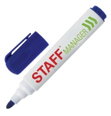 Маркер стираемый для белой доски СИНИЙ, STAFF 