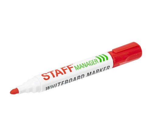 Маркер стираемый для белой доски КРАСНЫЙ, STAFF "Manager" WBM-491, 5 мм, с клипом, 151493 Маркер стираемый для белой доски КРАСНЫЙ, STAFF "Manager" WBM-491, 5 мм, с клипом, 151493