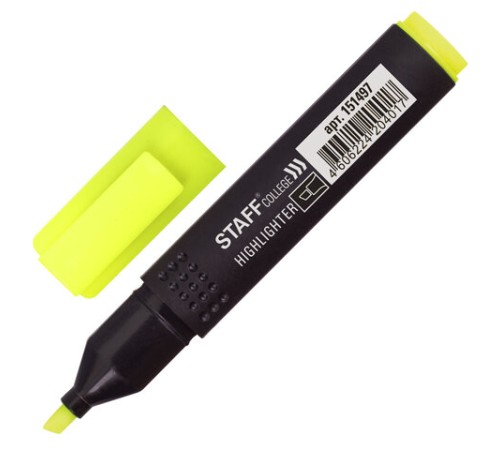 Текстовыделитель STAFF College "STICK HL-497", ЖЕЛТЫЙ, 1-4 мм, 151497 Текстовыделитель STAFF College "STICK HL-497", ЖЕЛТЫЙ, 1-4 мм, 151497