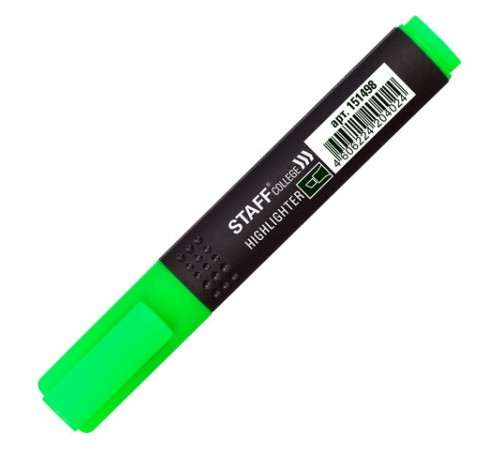 Текстовыделитель STAFF College "STICK HL-497", ЗЕЛЕНЫЙ, 1-4 мм, 151498