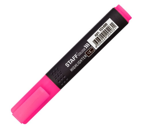 Текстовыделитель STAFF College "STICK HL-497", РОЗОВЫЙ, 1-4 мм, 151499