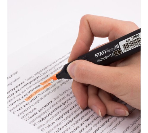 Текстовыделитель STAFF College "STICK HL-497", ОРАНЖЕВЫЙ, 1-4 мм, 151500 Текстовыделитель STAFF College "STICK HL-497", ОРАНЖЕВЫЙ, 1-4 мм, 151500