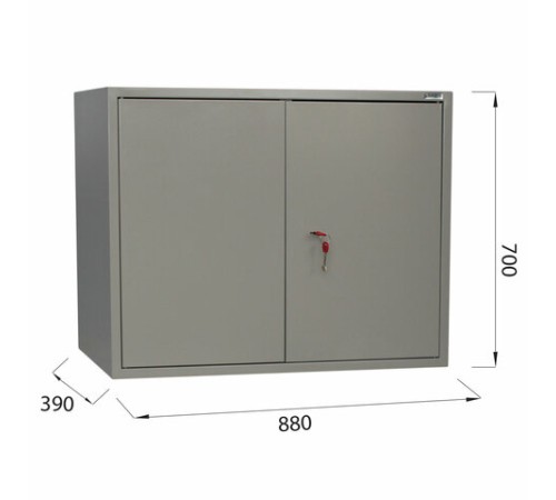 Шкаф металлический для документов (антресоль) BRABIX "KBS-09", 700х880х390 мм, 30 кг, сварной, 291158 Шкаф металлический для документов (антресоль) BRABIX "KBS-09", 700х880х390 мм, 30 кг, сварной, 291158