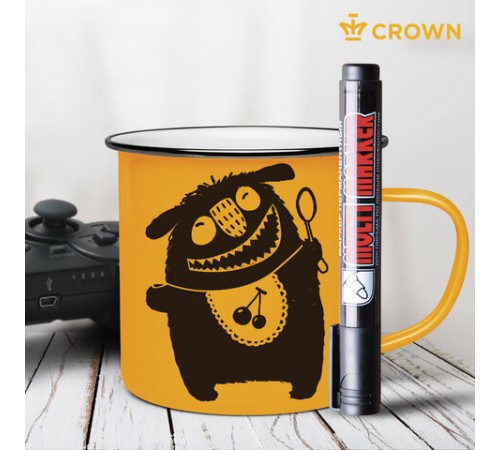Маркер перманентный CROWN "Multi Marker", ЧЕРНЫЙ, круглый наконечник, 3 мм, CPM-800 Маркер перманентный CROWN "Multi Marker", ЧЕРНЫЙ, круглый наконечник, 3 мм, CPM-800