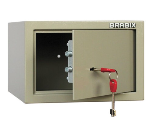 Сейф мебельный BRABIX "D-18m", 180х270х236 мм, 5 кг, ключевой замок, крепление к стене, 291161