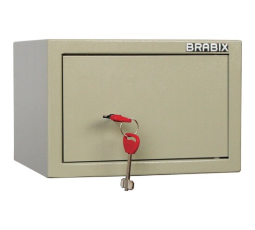 Сейф мебельный BRABIX "D-18m", 180х270х236 мм, 5 кг, ключевой замок, крепление к стене, 291161