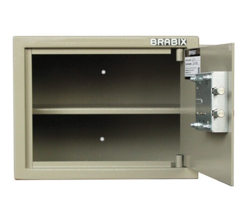 Сейф мебельный BRABIX "D-24m", 240х310х260 мм, 7 кг, ключевой замок, крепление к стене, 291162