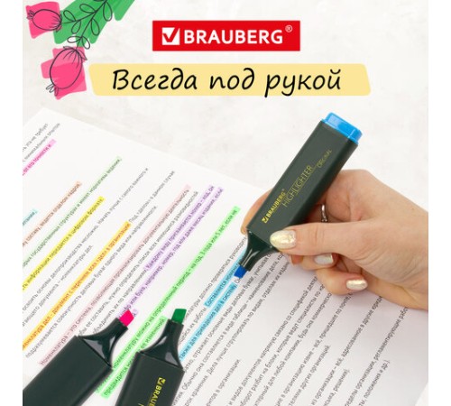 Набор текстовыделителей 6 ЦВЕТОВ, BRAUBERG "ORIGINAL", линия письма 1-5 мм, 151690 Набор текстовыделителей 6 ЦВЕТОВ, BRAUBERG "ORIGINAL", линия письма 1-5 мм, 151690