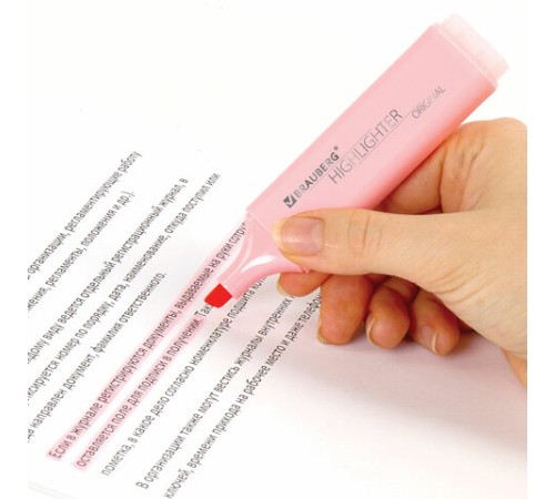 Текстовыделитель BRAUBERG "ORIGINAL PASTEL", ПАСТЕЛЬНЫЙ РОЗОВЫЙ, линия 1-5 мм, 151693 Текстовыделитель BRAUBERG "ORIGINAL PASTEL", ПАСТЕЛЬНЫЙ РОЗОВЫЙ, линия 1-5 мм, 151693