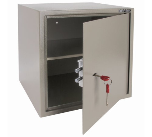 Сейф мебельный BRABIX "D-40m", 400х400х366 мм, 13 кг, ключевой замок, крепление к стене, 291164