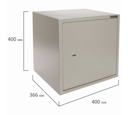 Сейф мебельный BRABIX "D-40m", 400х400х366 мм, 13 кг, ключевой замок, крепление к стене, 291164