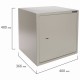 Сейф мебельный BRABIX "D-40m", 400х400х366 мм, 13 кг, ключевой замок, крепление к стене, 291164