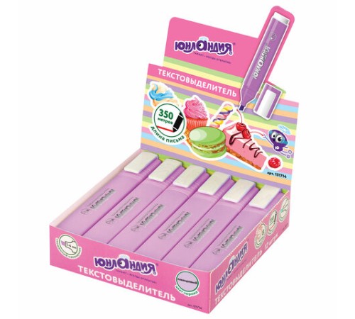 Текстовыделитель ЮНЛАНДИЯ "COLORSTAR PASTEL", ЛАВАНДОВЫЙ, линия 1-4 мм, 151714