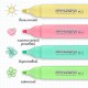 Набор текстовыделителей ЮНЛАНДИЯ 4 шт., АССОРТИ, "COLORSTAR PASTEL", линия 1-4 мм, 151716