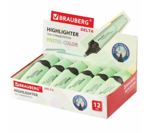 Текстовыделитель BRAUBERG "DELTA PASTEL", МЯТА, линия 1-5 мм, 151730 Текстовыделитель BRAUBERG "DELTA PASTEL", МЯТА, линия 1-5 мм, 151730