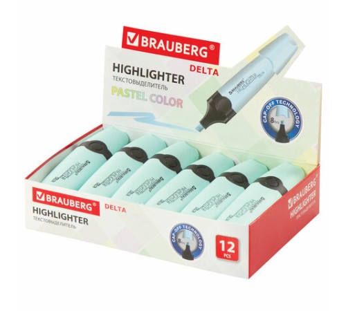 Текстовыделитель BRAUBERG "DELTA PASTEL", БИРЮЗОВЫЙ, линия 1-5 мм, 151732 Текстовыделитель BRAUBERG "DELTA PASTEL", БИРЮЗОВЫЙ, линия 1-5 мм, 151732