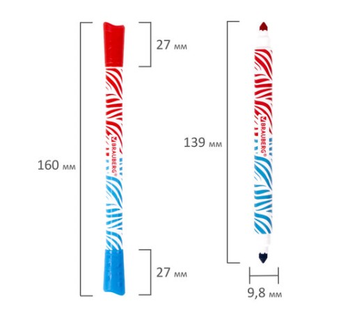 Фломастеры двусторонние утолщенные BRAUBERG "PREMIUM" "BI-COLOR", 10 шт., 20 цветов, двухцветные, вентилируемый колпачок, 151945 Фломастеры двусторонние утолщенные BRAUBERG "PREMIUM" "BI-COLOR", 10 шт., 20 цветов, двухцветные, вентилируемый колпачок, 151945