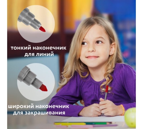 Фломастеры двусторонние BRAUBERG "PREMIUM" "DUAL-TIP", 10 шт., 10 цветов, два наконечника, картонная коробка с европодвесом, 151946 Фломастеры двусторонние BRAUBERG "PREMIUM" "DUAL-TIP", 10 шт., 10 цветов, два наконечника, картонная коробка с европодвесом, 151946