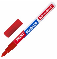 Маркер-краска лаковый EXTRA (paint marker) 2 мм, КРАСНЫЙ, УСИЛЕННАЯ НИТРО-ОСНОВА, BRAUBERG, 151969