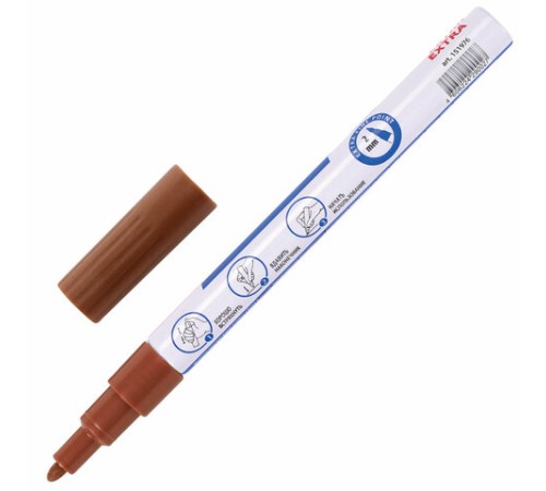 Маркер-краска лаковый EXTRA (paint marker) 2 мм, МЕДНЫЙ, УСИЛЕННАЯ НИТРО-ОСНОВА, BRAUBERG, 151976 Маркер-краска лаковый EXTRA (paint marker) 2 мм, МЕДНЫЙ, УСИЛЕННАЯ НИТРО-ОСНОВА, BRAUBERG, 151976
