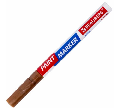 Маркер-краска лаковый EXTRA (paint marker) 2 мм, МЕДНЫЙ, УСИЛЕННАЯ НИТРО-ОСНОВА, BRAUBERG, 151976 Маркер-краска лаковый EXTRA (paint marker) 2 мм, МЕДНЫЙ, УСИЛЕННАЯ НИТРО-ОСНОВА, BRAUBERG, 151976